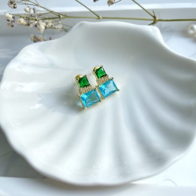 Blue Zircon stud