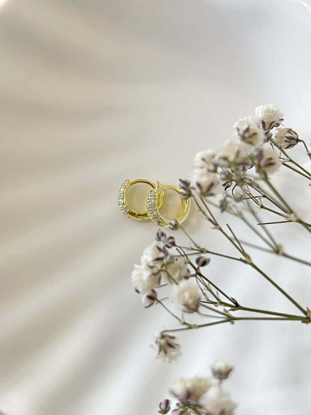 Small zircon hoops