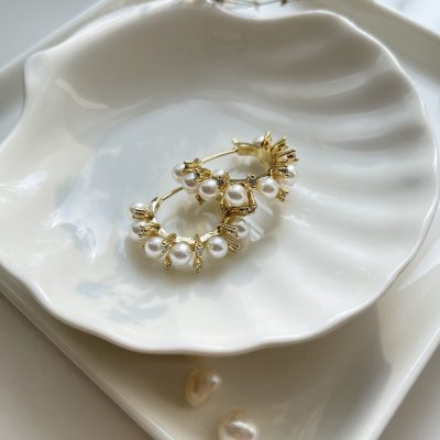 Star pearl hoop
