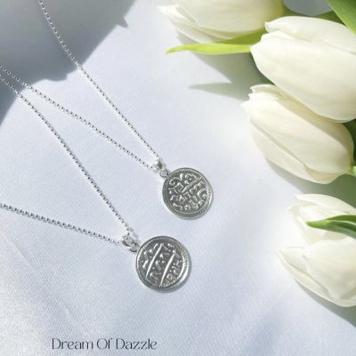 Silver nepali coin necklace