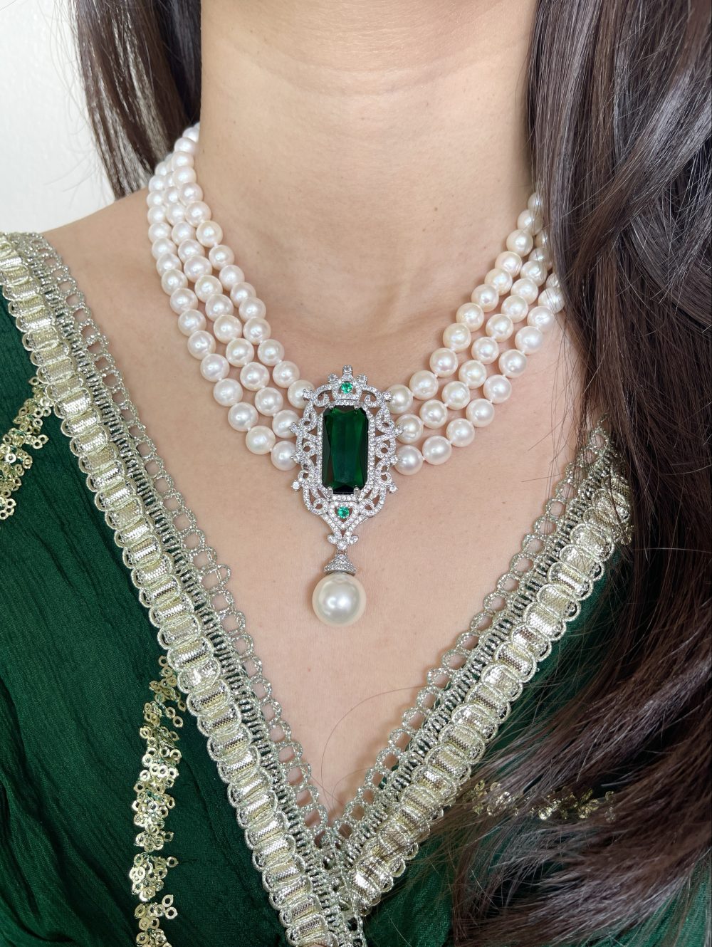 Green Emerald pearl - Image 2
