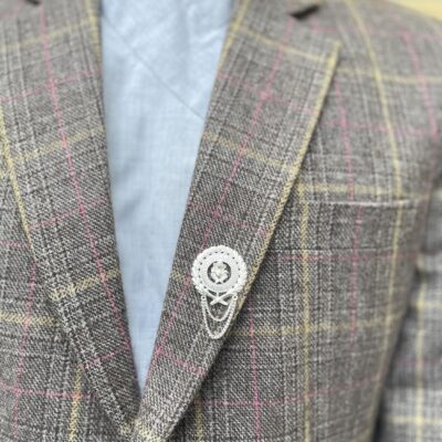 Pure silver Ganesh Brooch