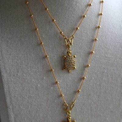 Brass Gold plated Tortoise Necklace